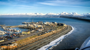 The end of the Homer Spit, Alaska.