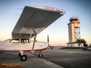A sunset at Redbird Skyport in San Marco Texas