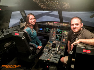 Chelsea did a great job landing this A320 sim- no joke!