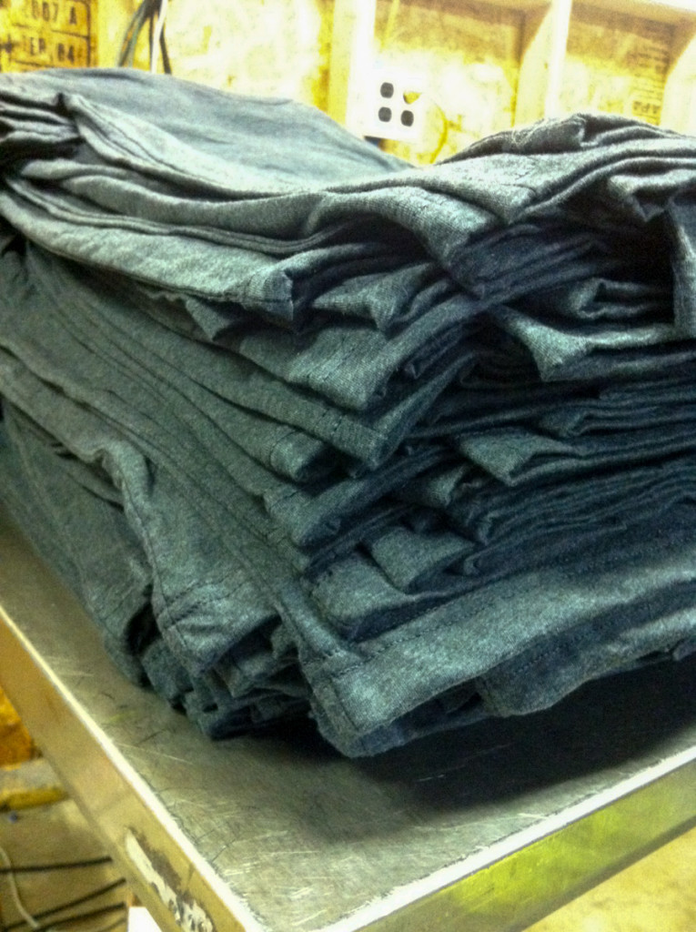 Stack of Shirts Ready to be Printed