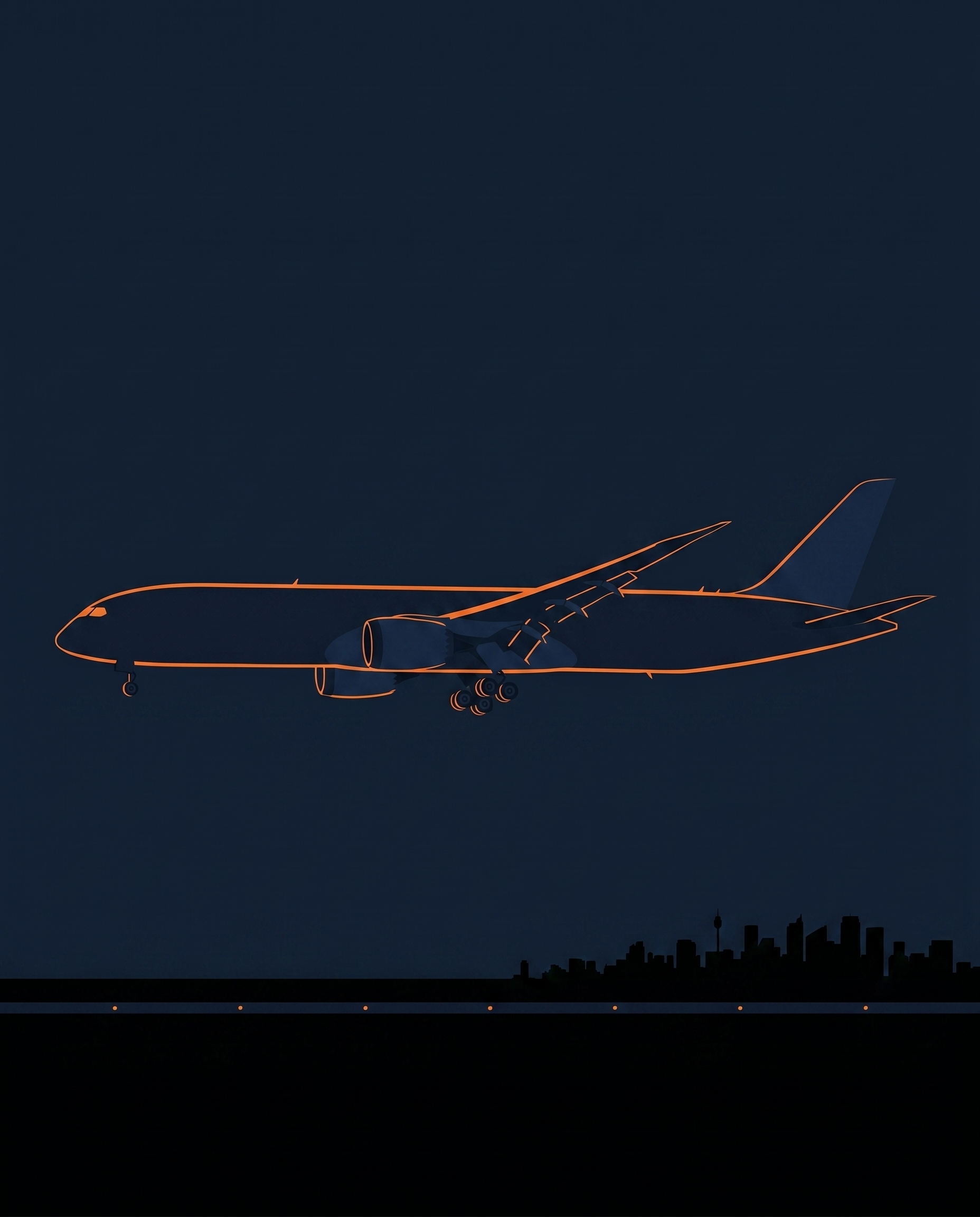 787 on short final