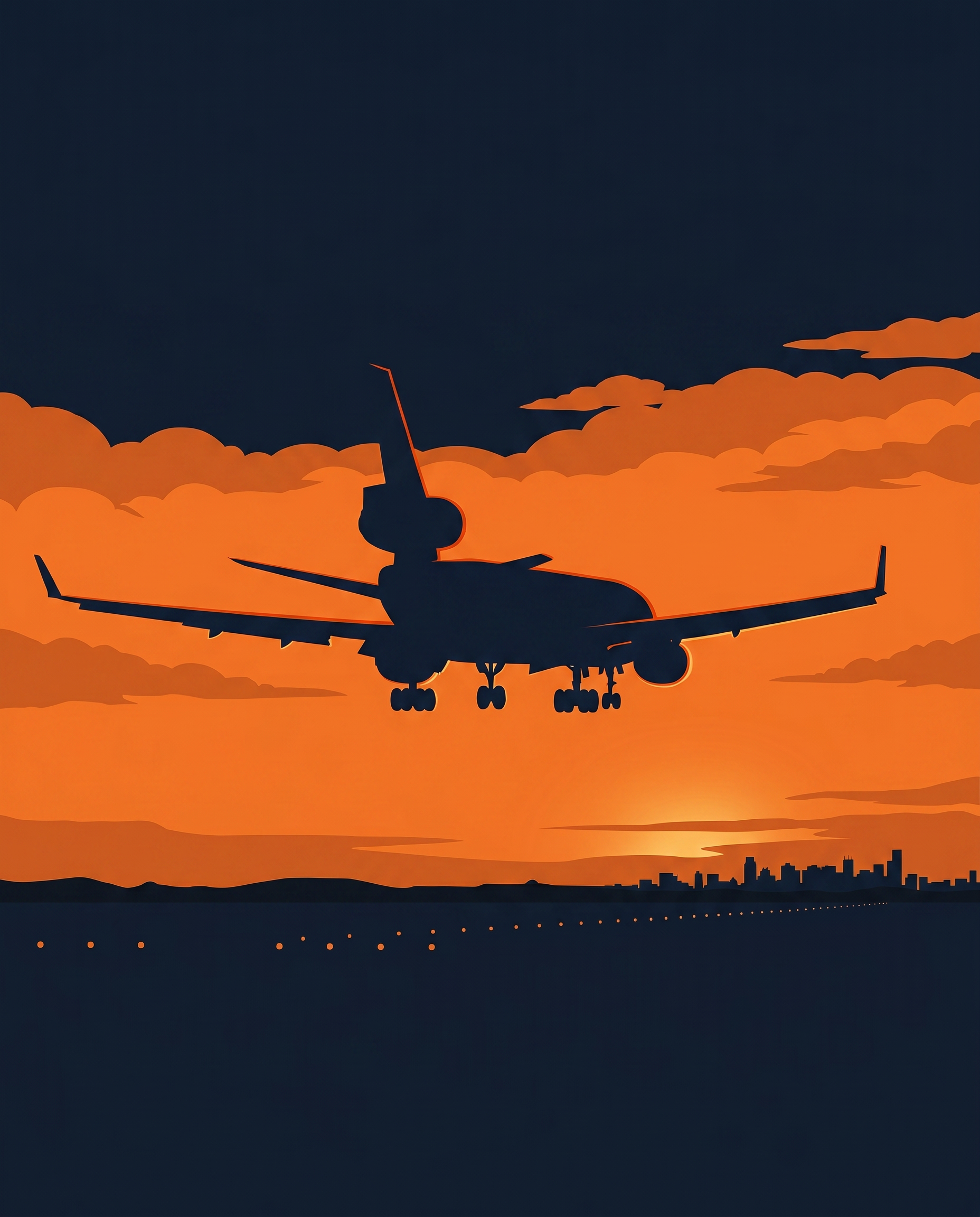 MD-11 on short final